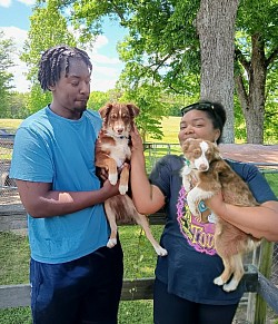 Phoenix and Jasper went home today with the Lee family of Anderson, SC